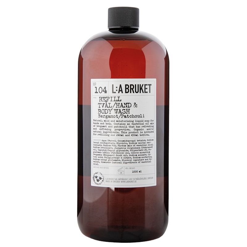 104 Bergamot/Patchouli Hand & Body Nestesaippua 1000 ml, Refill