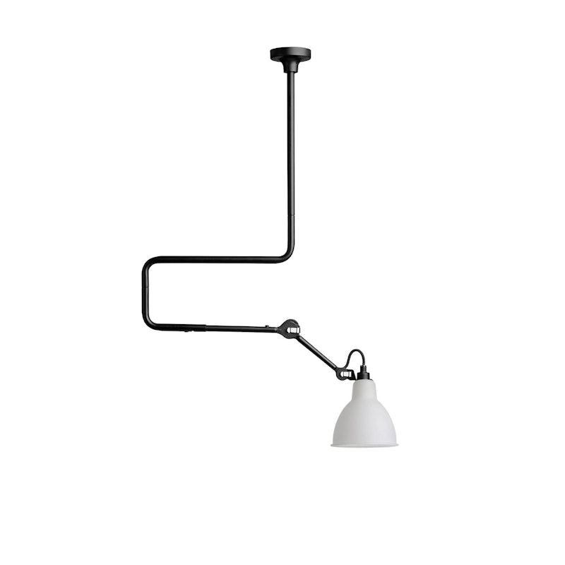 Lampe Gras N°312 Kattovalaisin, Musta / Huurrettu Lasi