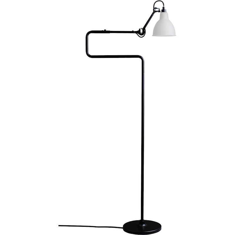 Lampe Gras N°411 Lattiavalaisin, Musta / Huurrettu Lasi