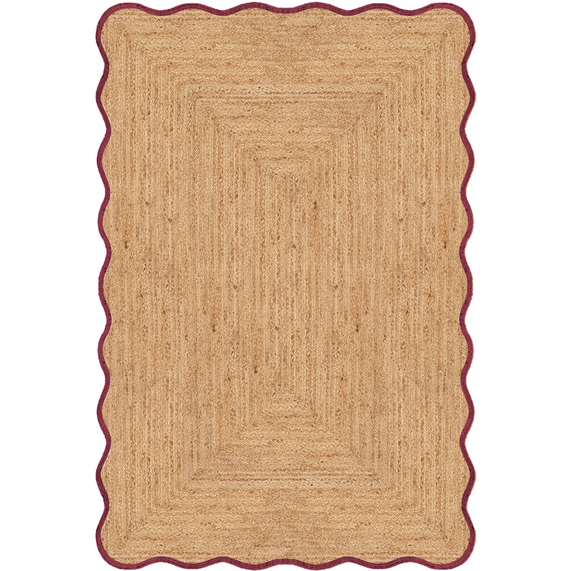 Scallop Juuttimatto 250x350 cm, Burgundinpunainen
