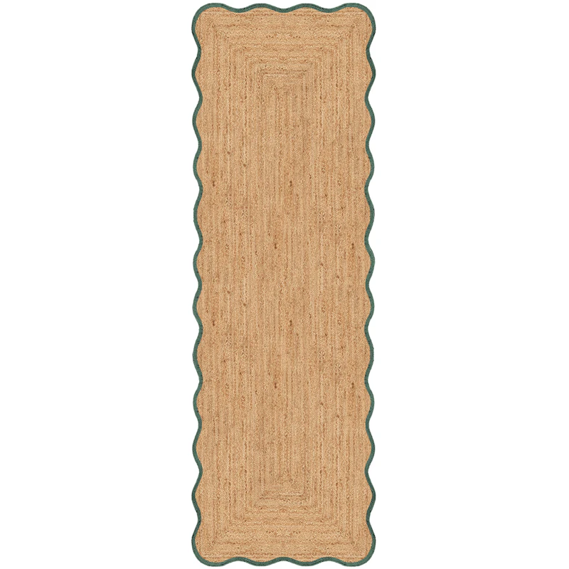 Scallop Juuttimatto 75x200 cm, Tummanvihreä