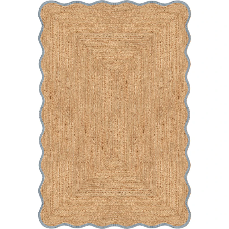 Scallop Juuttimatto 250x350 cm, Misty Blue