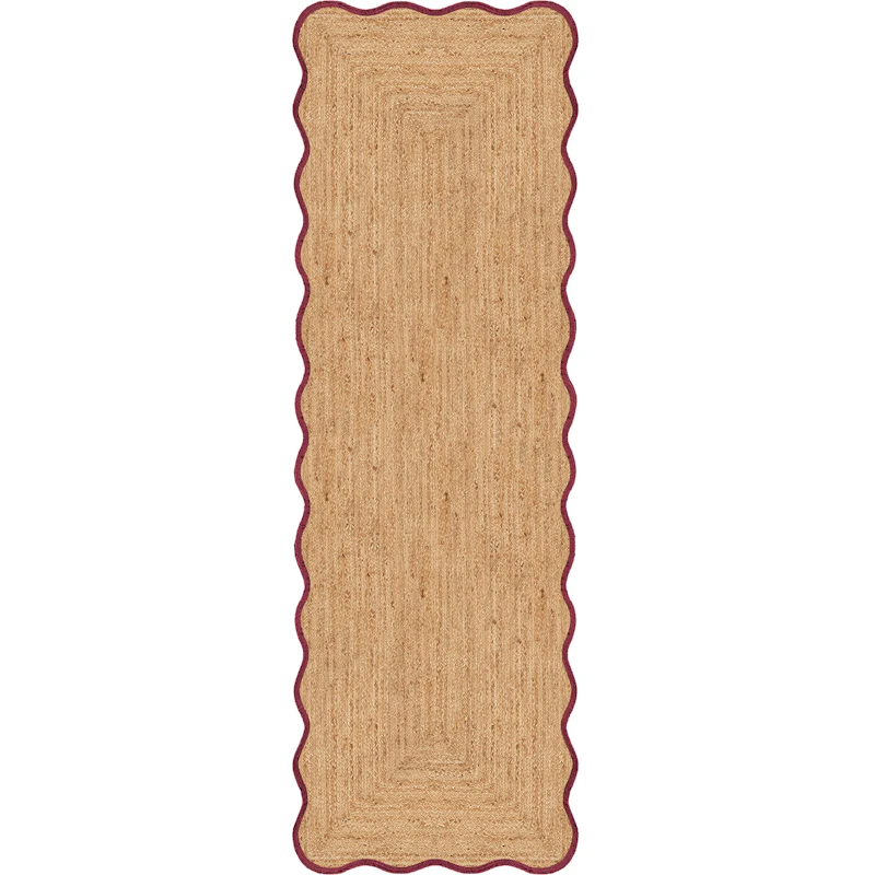 Scallop Juuttimatto 75x200 cm, Burgundinpunainen