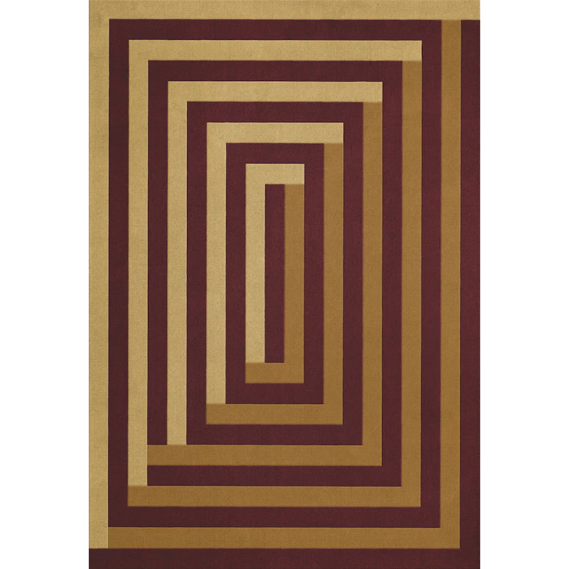 Teklan Labyrinth Villamatto 300x400 cm, Hiekanvärinen / Mulberry