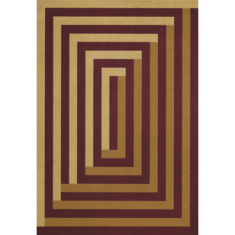 Teklan Labyrinth Villamatto 300x400 cm, Hiekanvärinen / Mulberry