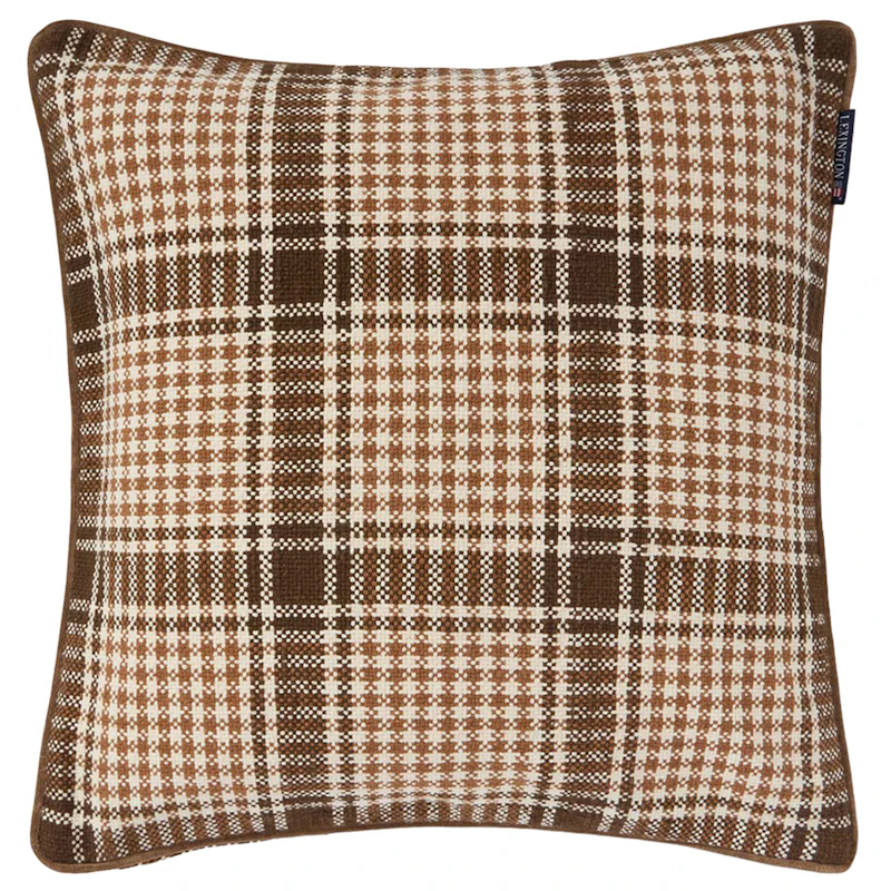 Checked Tyynynpäällinen 50x50 cm, Ruskea / Fudge / Vaalean Beige