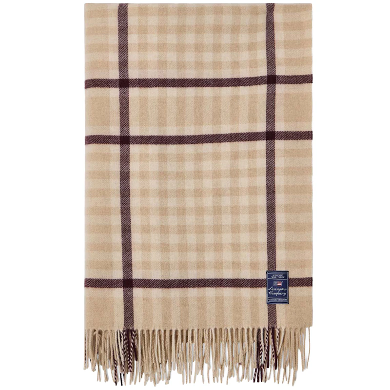 Checked Huopa 130x170 cm, Beige / Viikuna