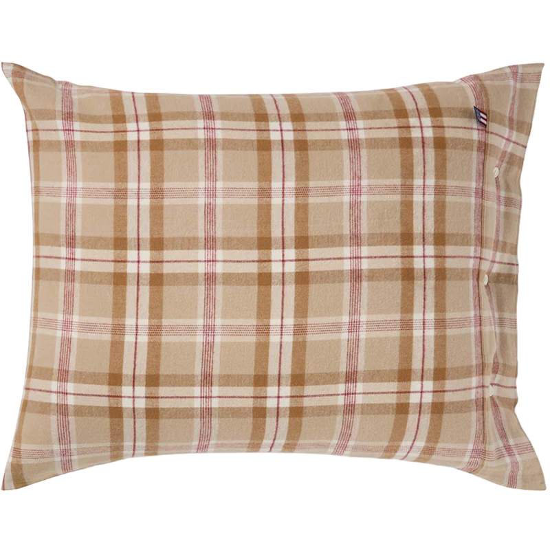 Checked Tyynynpäällinen 50x60 cm, Fudge / Beige / Viikuna