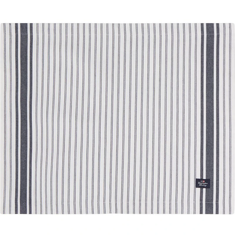 Icons Striped Organic Cotton Oxford Tabletti, Valkoinen / Dress Blue