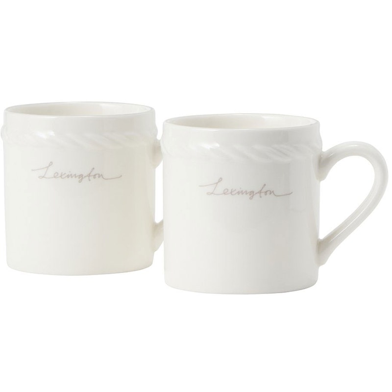 Lexington Porcelain Espressomuki 5 cm 2 kpl:n pakkaus, Valkoinen / Beige