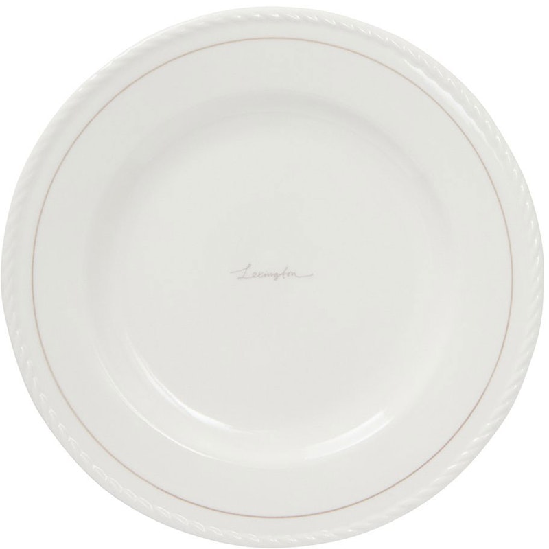 Lexington Porcelain Jälkiruokalautanen 22 cm 4 kpl:n pakkaus, Valkoinen / Beige