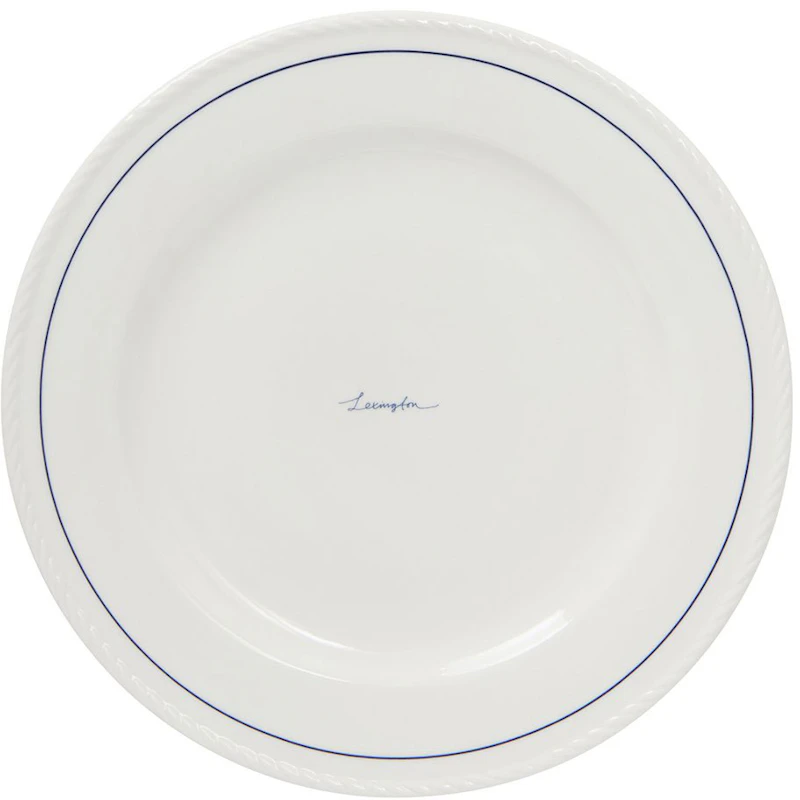Lexington Porcelain Pääruokalautanen 27,5 cm 4 kpl:n pakkaus, Valkoinen / Tummansininen