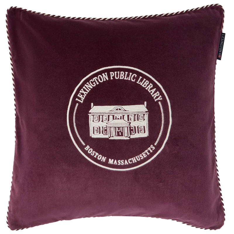 Library Tyynynpäällinen 50x50 cm, Viikuna / Vaalean Beige