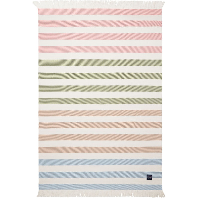 Multi Striped Recycled Cotton Huopa, 130x170 cm