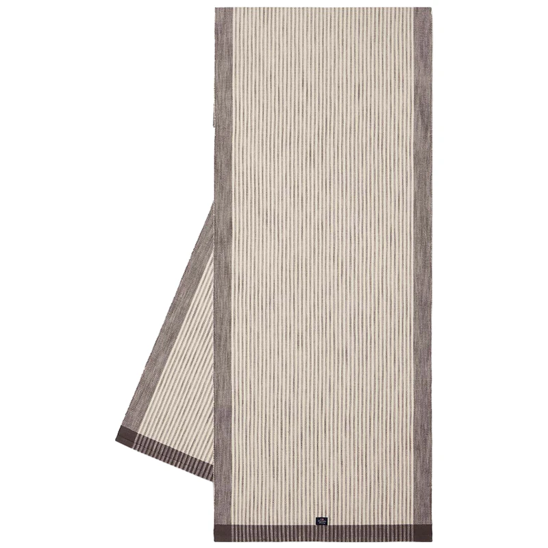 Striped Kaitaliina 50x250 cm, Tummanharmaa / Valkoinen