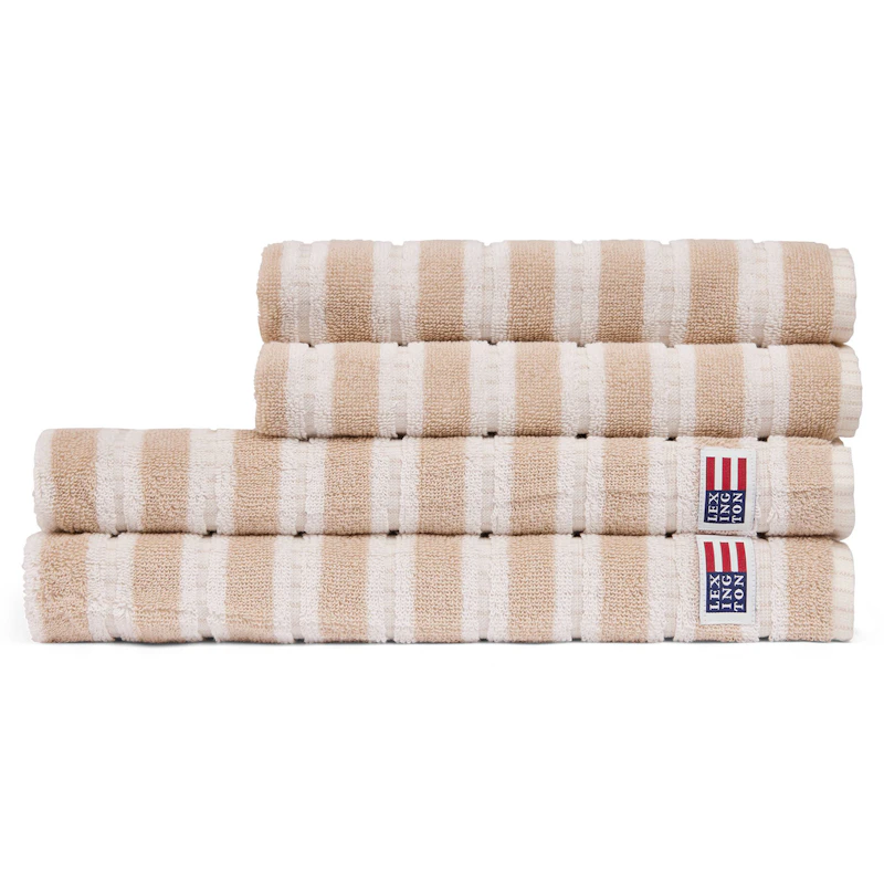 Striped Pyyhe 50x70 cm, Beige