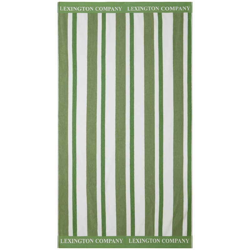 Striped Rantapyyhe 100x180 cm, Vihreä