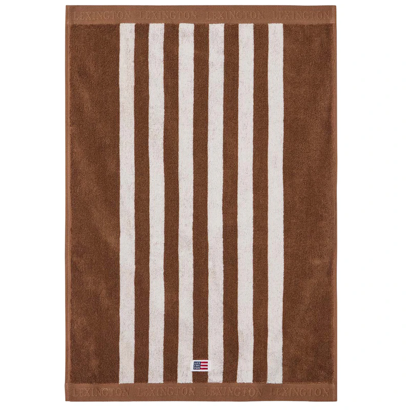 Raidallinen froteepyyhe 50x70 cm, Fudge / Lumikki