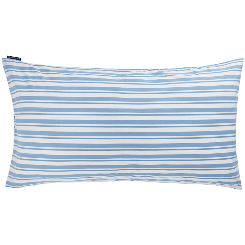 Striped Cotton Poplin Tyynynpäällinen, 50x90 cm Sininen