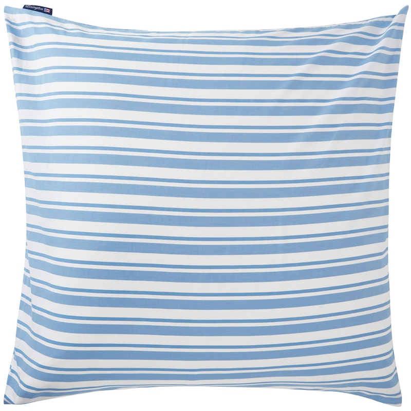 Striped Cotton Poplin Tyynynpäällinen 65x65 cm, Sininen
