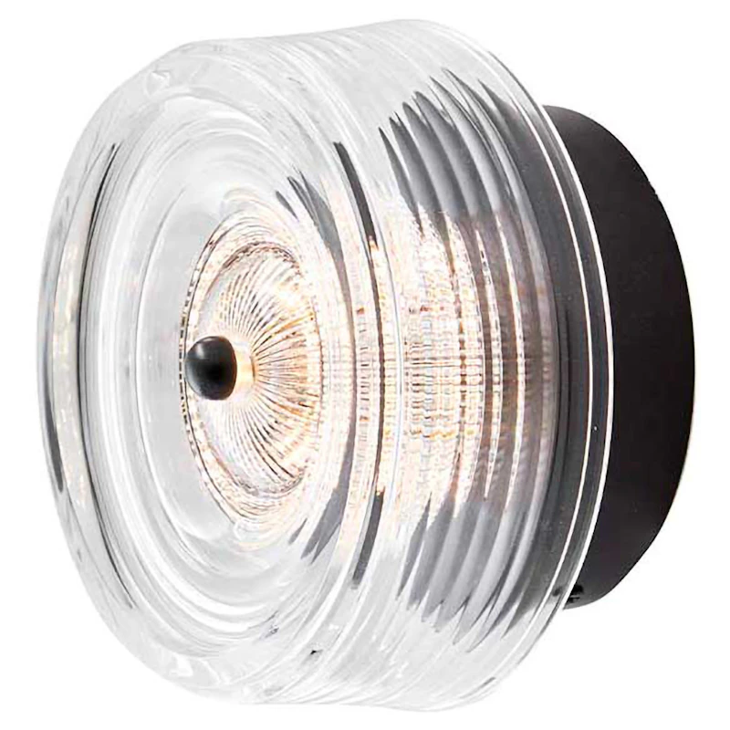Glow Seinävalaisin Ø16 cm, Musta