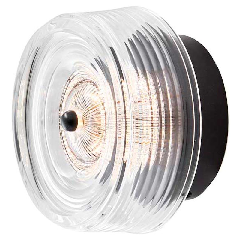 Glow Seinävalaisin Ø16 cm, Musta