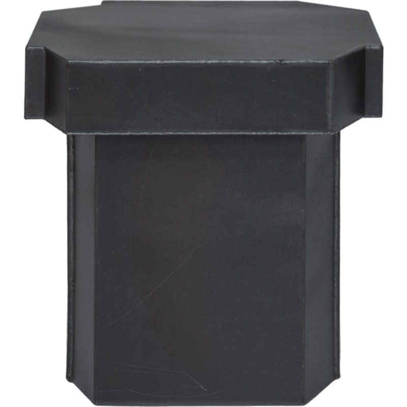 Funki Stool 02, brushed aluminium Jakkara 02 40x46 cm Iron Black