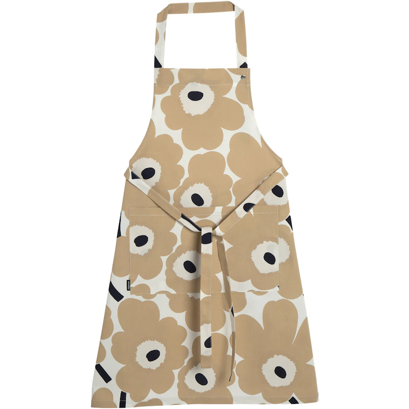Pieni Unikko Esiliina, Beige / Luonnonvalkoinen / Tummansininen