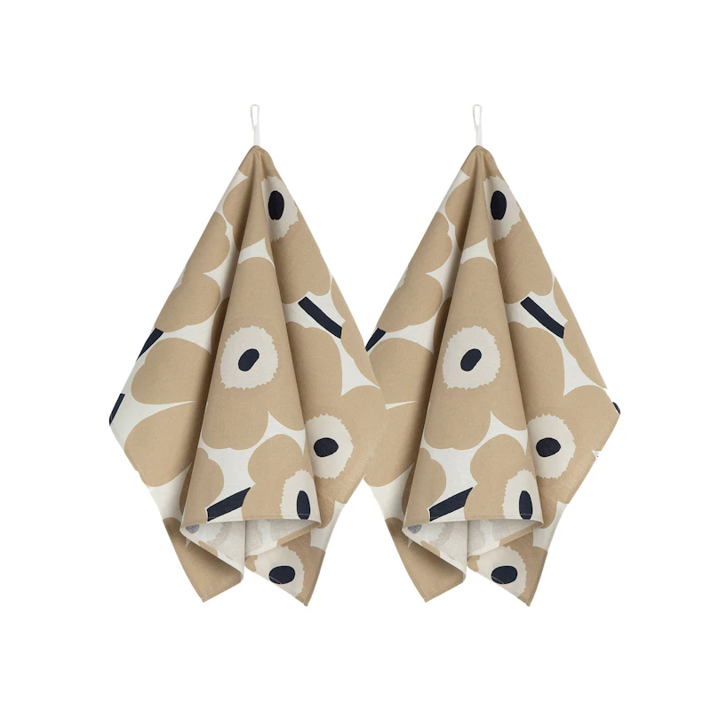 Pieni Unikko Kitchen Towel 47x70 cm 2-pack, Beige