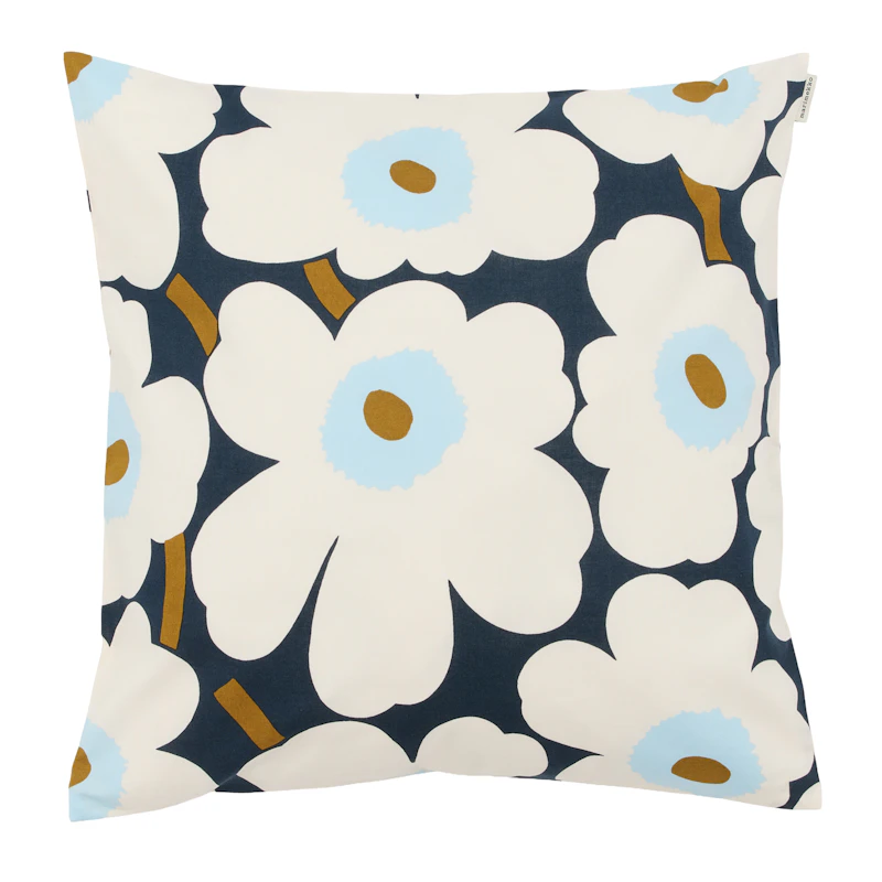 Pieni Unikko Tyynynpäällinen, Valkoinen / Blueberry
