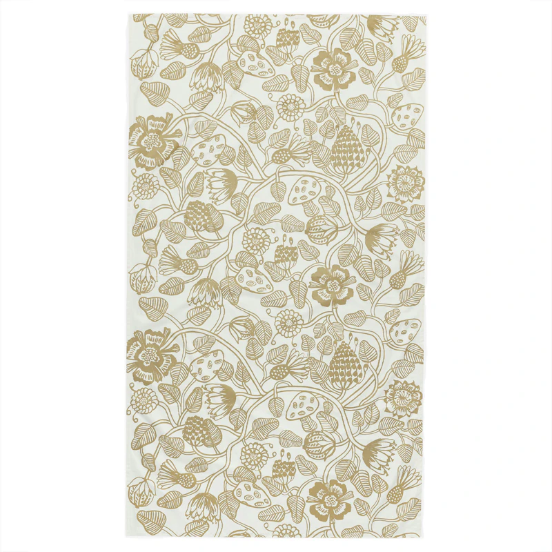 Tiara Pöytäliina 135X250 cm Valkoinen Kulta