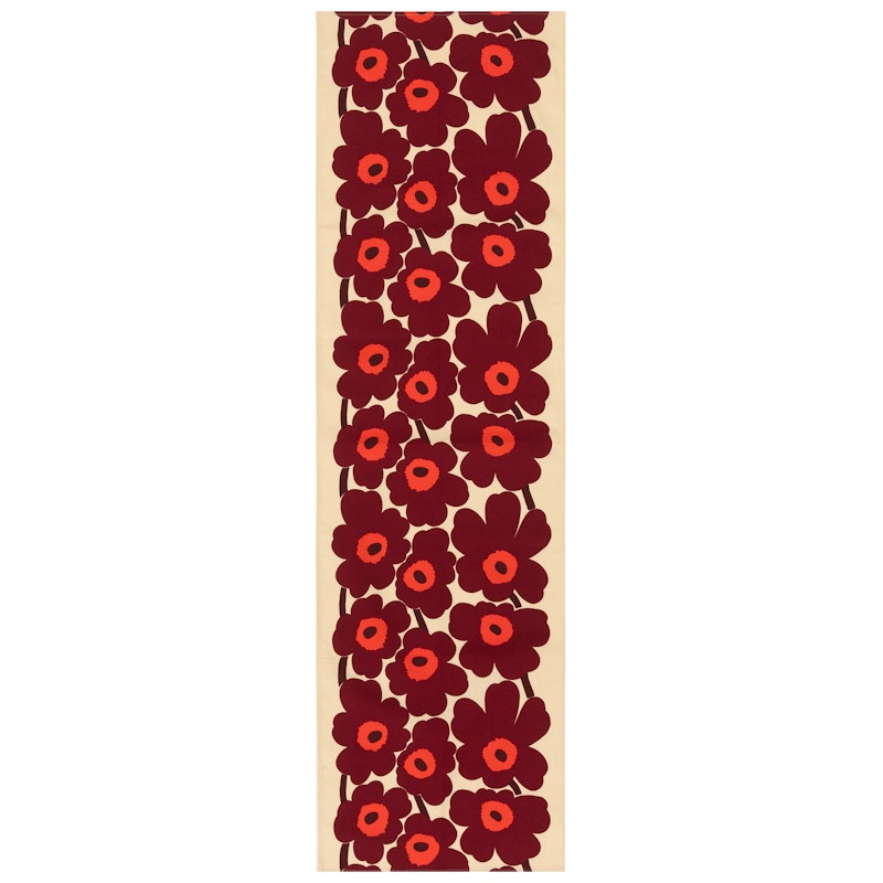 Unikko Kaitaliina 43x150 cm, Red / Vanilla / Wine red