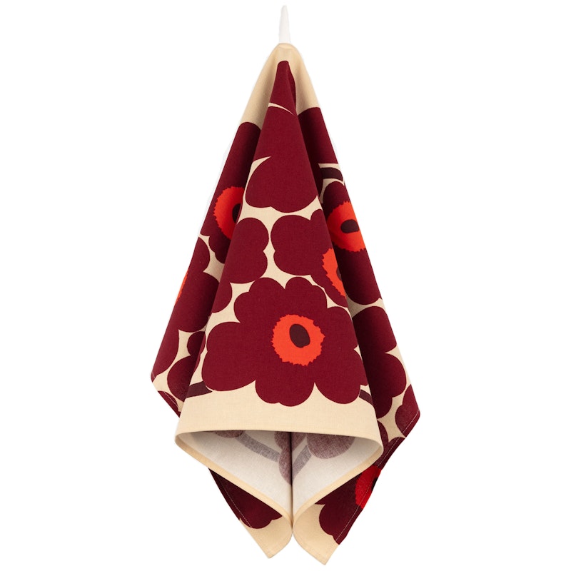 Unikko Keittiöpyyhe 43X70 cm, Punainen/Viininpunainen