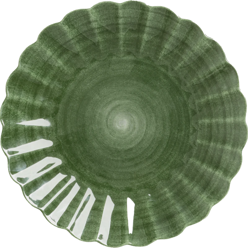 Oyster Lautanen 28 cm, Metsänvihreä