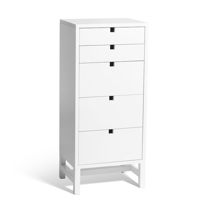 Falsterbo Lipasto, Pieni, 5-hyllyä, White Lacquer