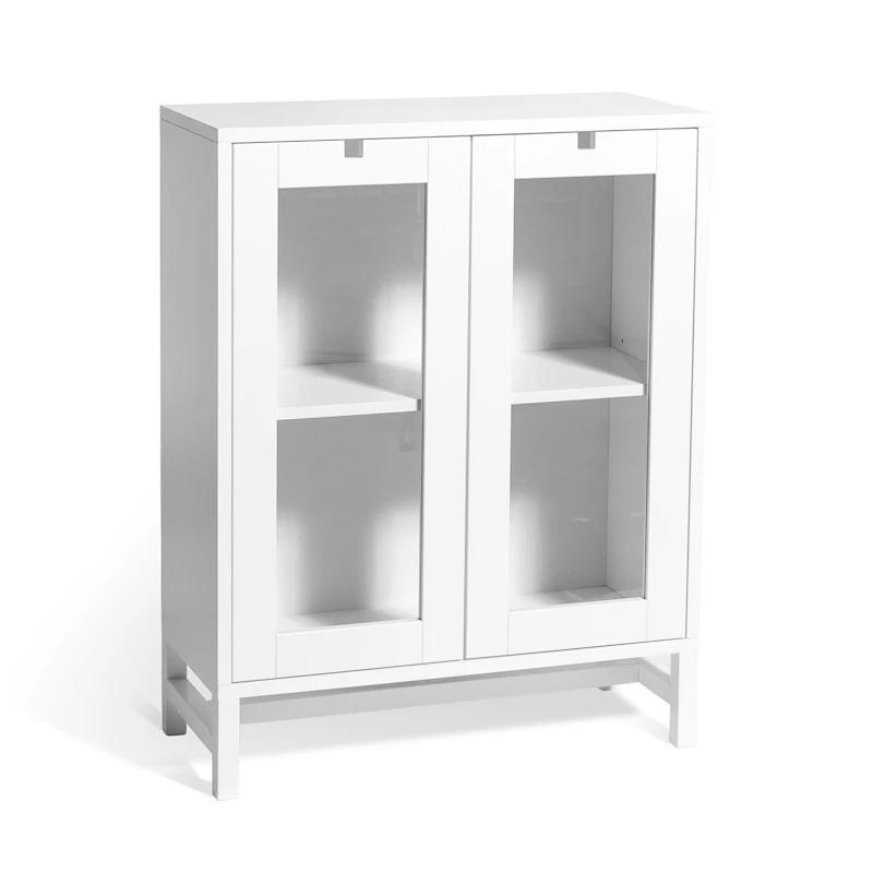 Falsterbo Vitriinikaappi, 90 cm, White Lacquer
