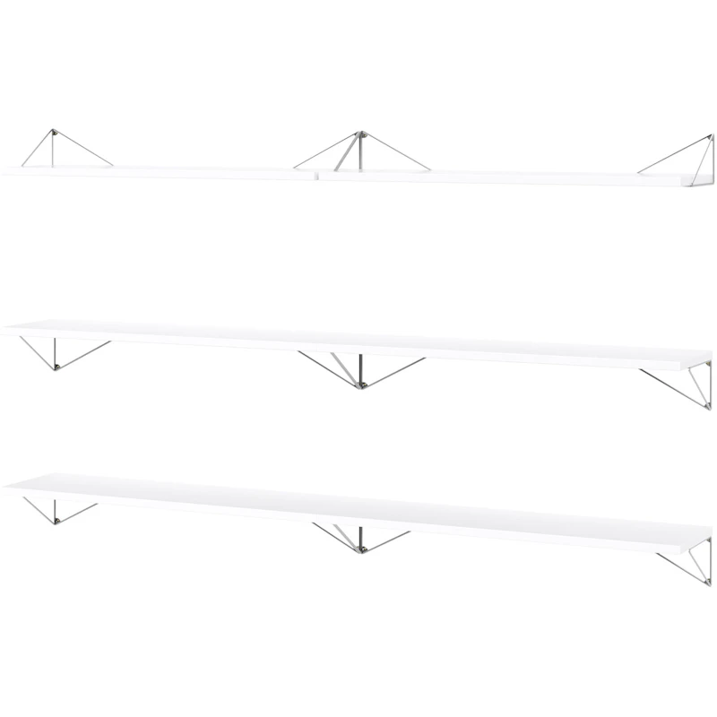 Pythagoras Hyllysarja 6 Hyllyt, Valkoinen / Chrome