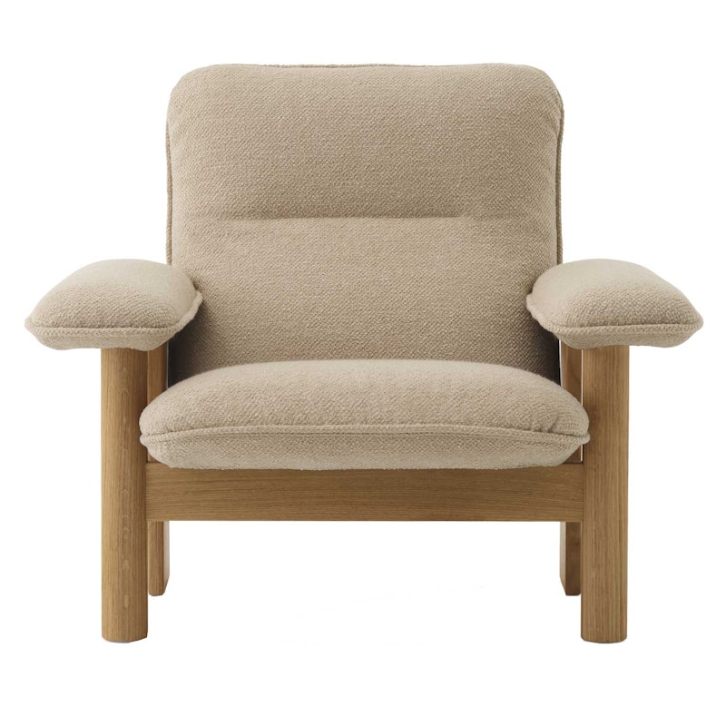 Brasilia Nojatuoli Natural Oak, Bouclé 02 Beige