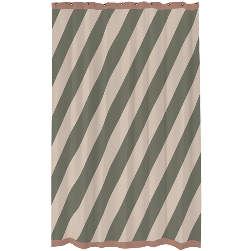 Diagonal Suihkuverho 150x200 cm, Oliivinvihreä