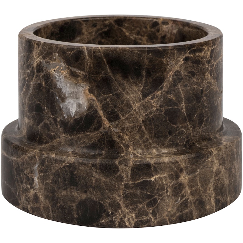 MARBLE Kynttilänpidike Korkea, Ruskea