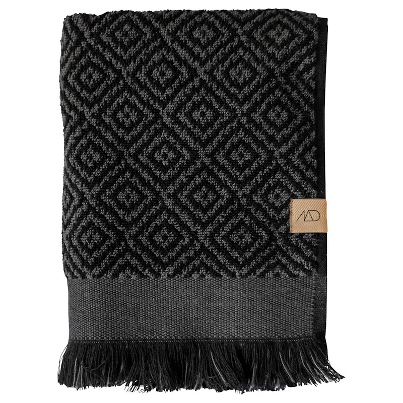 Morocco Bath Towel 70x140 cm, Black/Grey