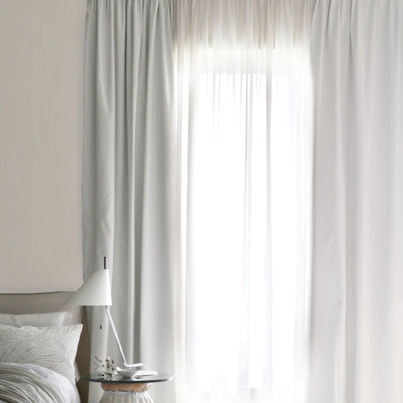 Shelby Pimennysverho Natural White, 135x250 cm