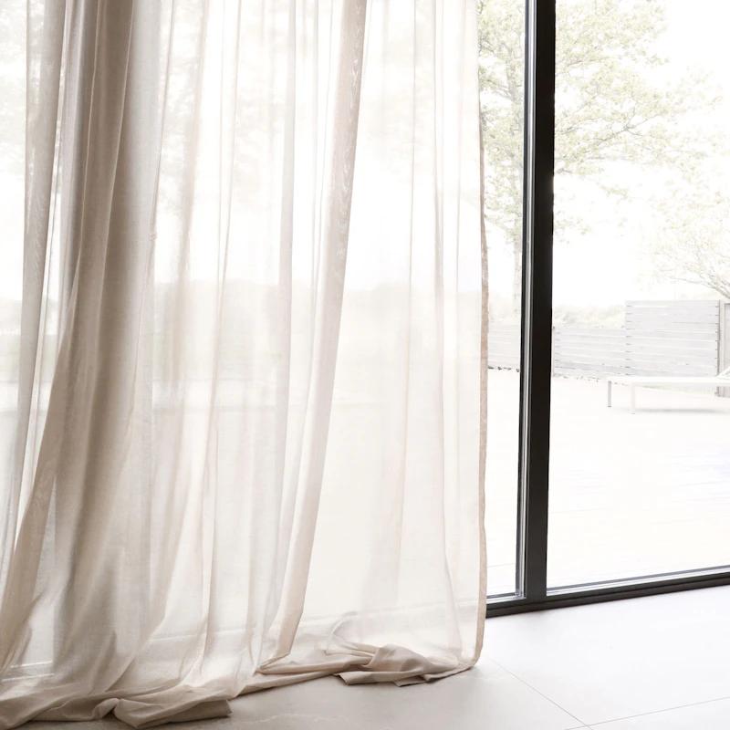 Vivi Verho Kierrätetty Kangas Kaksinkertainen Leveys, Nature, 290x250 cm