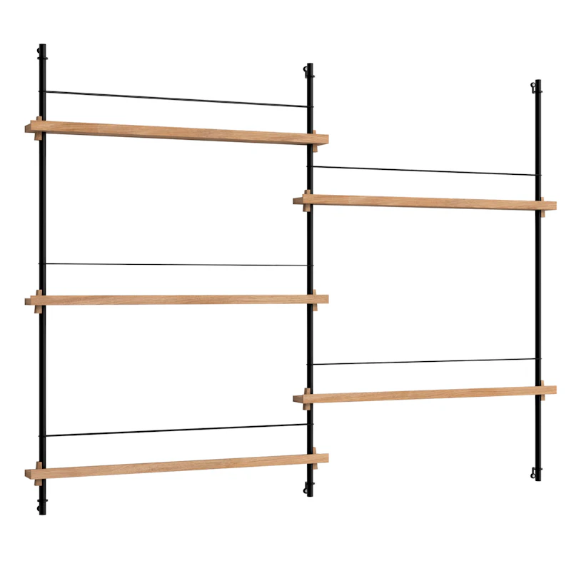 Magazine Hylly 123x162 cm, Oak/Musta