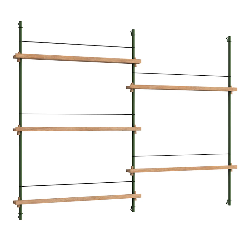 Magazine Hylly 123x162 cm, Oak/Vihreä