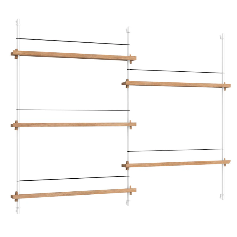 Magazine Hylly 123x162 cm, Oak/Valkoinen