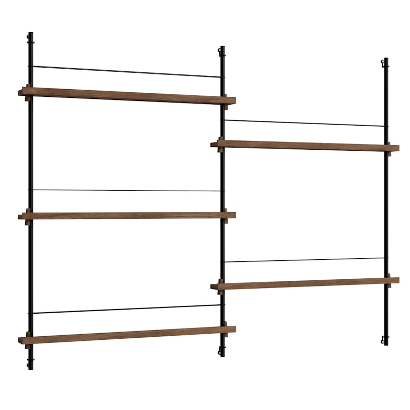 Magazine Hylly 123x162 cm, Savustettu Tammi/Musta