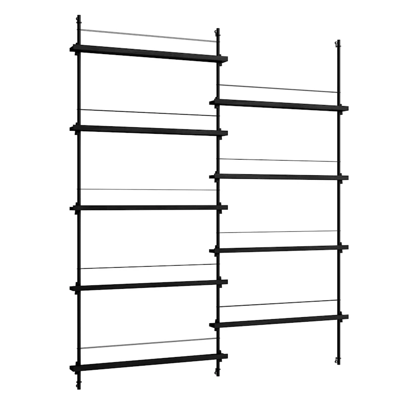 Magazine Hylly 162x188 cm, Musta