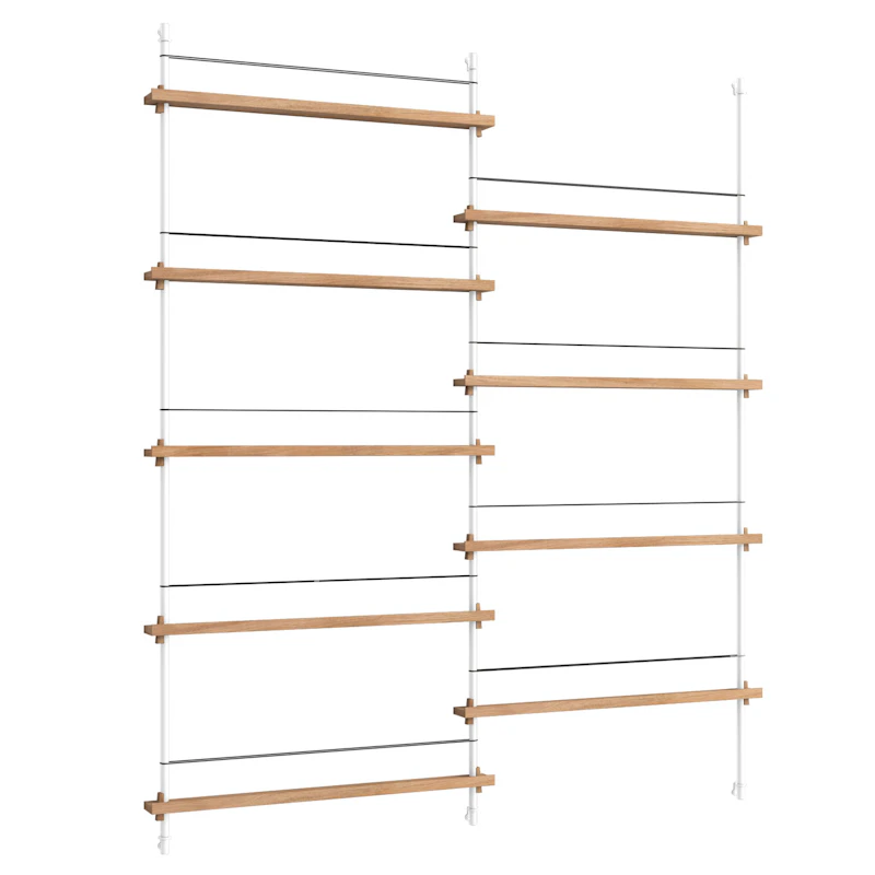Magazine Hylly 162x188 cm, Tammi/Valkoinen