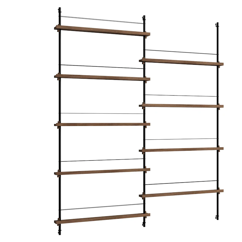 Magazine Hylly 162x188 cm, Savustettu Tammi/Musta